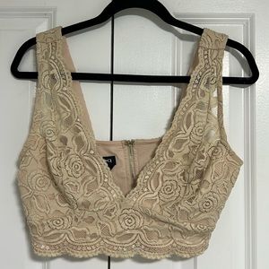 Bebe nude crop top